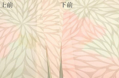 平和屋着物■長襦袢 無双仕立て 菊地紋 暈し染め 正絹 逸品 DAAI2956ox