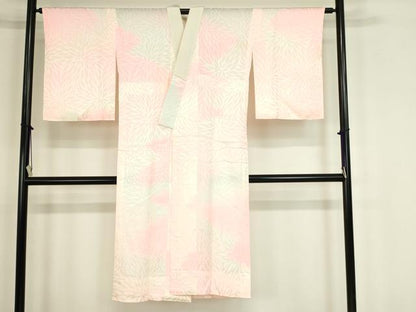 平和屋着物■長襦袢 無双仕立て 菊地紋 暈し染め 正絹 逸品 DAAI2956ox