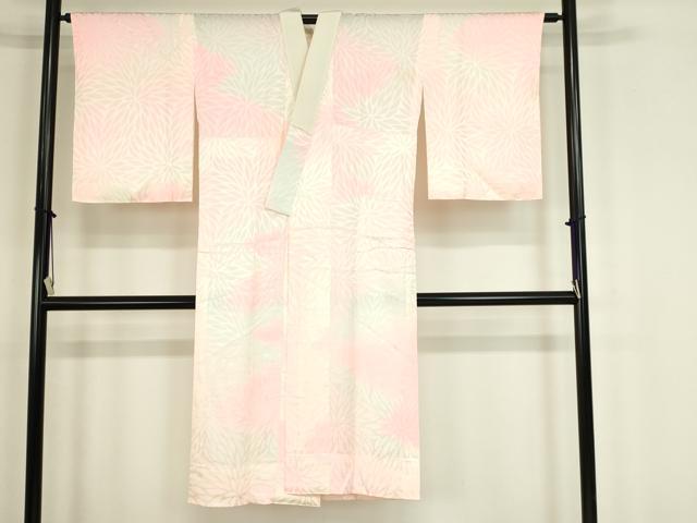 平和屋着物■長襦袢 無双仕立て 菊地紋 暈し染め 正絹 逸品 DAAI2956ox