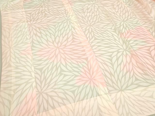 平和屋着物■長襦袢 無双仕立て 菊地紋 暈し染め 正絹 逸品 DAAI2956ox