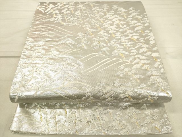平和屋着物◎六通柄袋帯　立波松文　金銀糸　逸品　DAAI3785tw