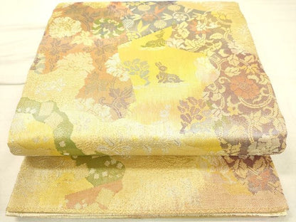 平和屋着物◎六通柄袋帯 七彩佐賀錦 名物裂花文 金銀糸 逸品 DAAI3798tw