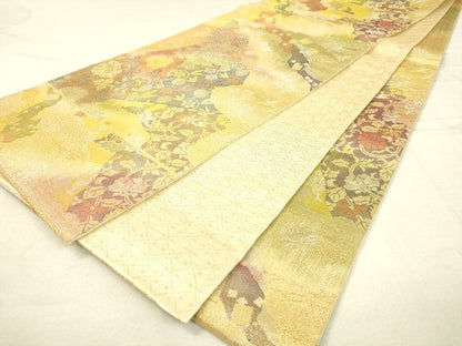 平和屋着物◎六通柄袋帯 七彩佐賀錦 名物裂花文 金銀糸 逸品 DAAI3798tw