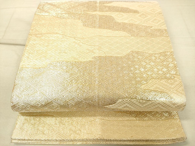 平和屋着物◎佐賀錦 六通柄袋帯 霞取り吉祥文 金糸 逸品 DAAI3960tw