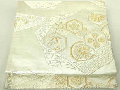 平和屋着物◎六通柄袋帯 亀甲花丸文 金銀糸 逸品 DAAI4158yyy
