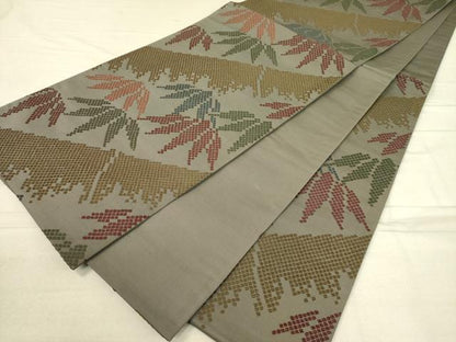 平和屋着物◎六通柄袋帯 笹竹文 逸品 DAAI4189yyy