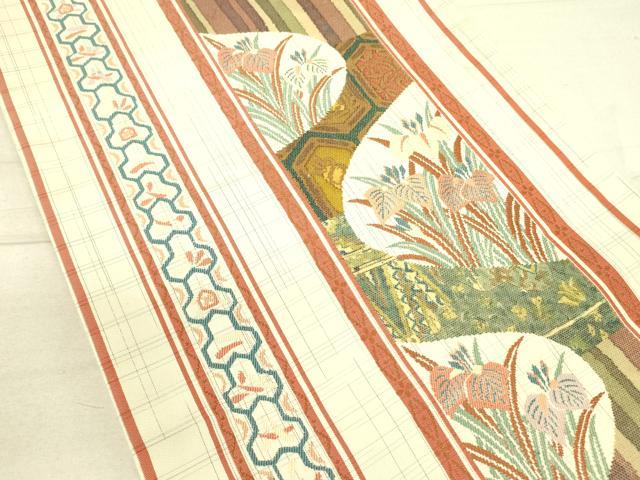 平和屋着物◎太鼓柄袋帯 吉祥花間道 逸品 DAAI4218yyy