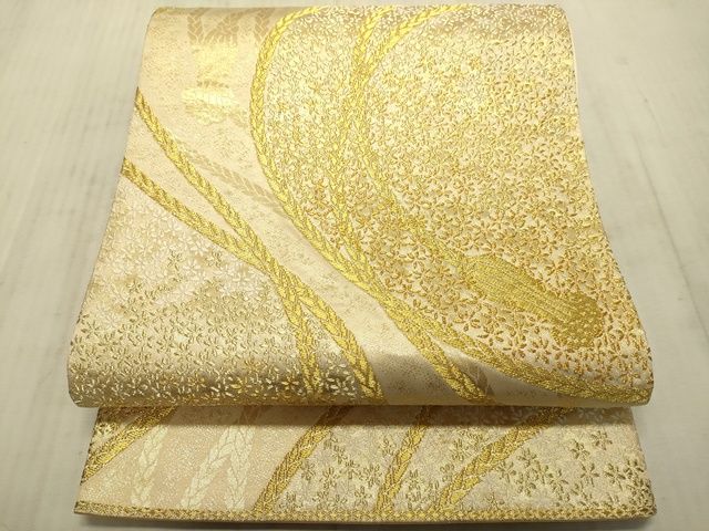 平和屋着物■六通柄袋帯　舞花文　金糸　逸品　DAAI4819du
