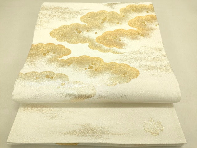 平和屋着物■綴れ 太鼓柄袋帯 雲重ね箔散らし文 金糸 逸品 DAAI4961du