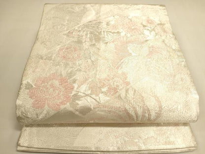 平和屋着物◎佐賀錦 六通柄袋帯 鳳凰花文 金銀糸 正絹 逸品 DAAI5649op