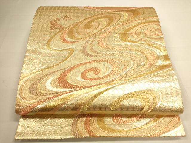平和屋着物◎六通柄袋帯 流水文 松竹梅 金銀糸 正絹 逸品 DAAI5733op
