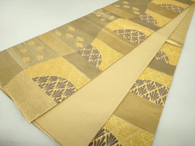 平和屋着物●六通柄袋帯　羅紗庵　吉祥花文　金糸　逸品　DAAI6737ps