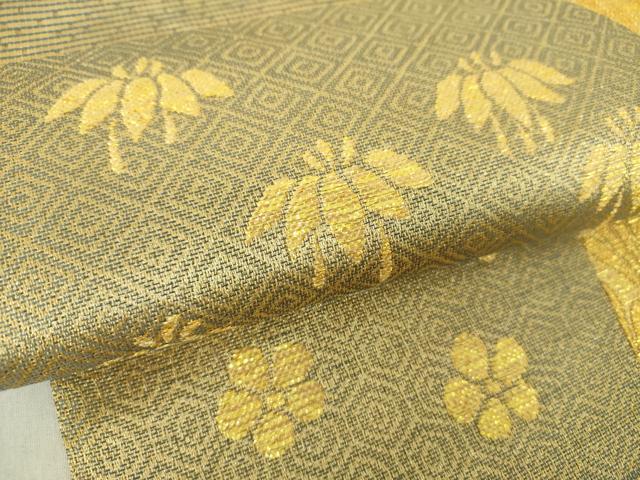 平和屋着物●六通柄袋帯　羅紗庵　吉祥花文　金糸　逸品　DAAI6737ps