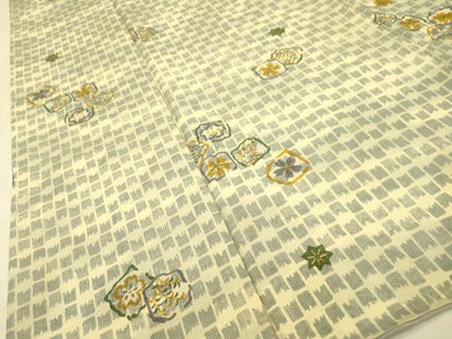 平和屋着物■上質な小紋　紬地　破れ色紙花文　逸品　DAAI7514fe