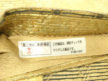 平和屋着物■六通柄袋帯 作家物 色紙重ね文 金糸 逸品 DAAI8003az