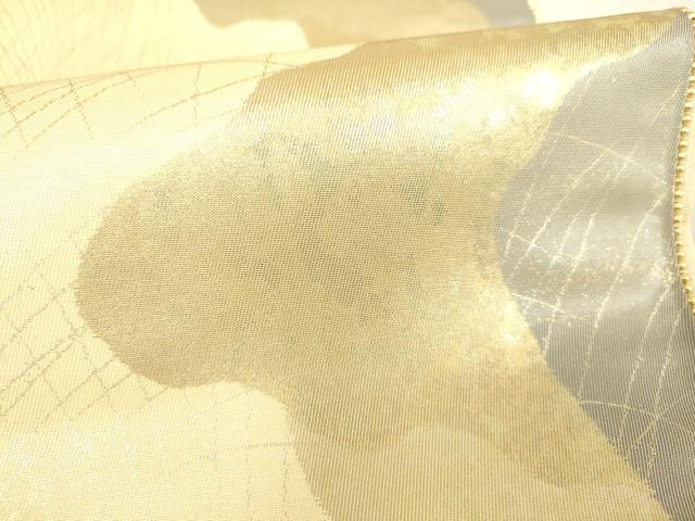 平和屋着物●六通柄袋帯 薄文 引箔 金彩 正絹 逸品 DAAI8547az