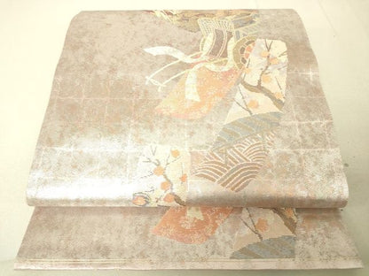 平和屋着物◎六通柄袋帯 短冊集 金糸 引箔 逸品 DAAJ0502sa