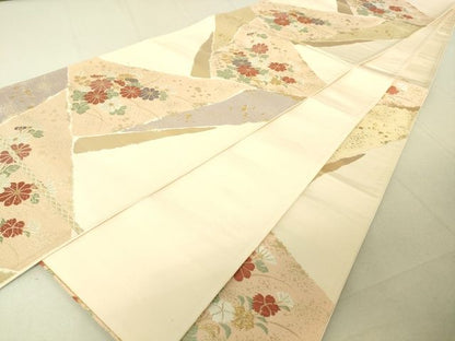 平和屋着物◎六通柄袋帯 唐織 草花 金糸 逸品 DAAJ0511sa