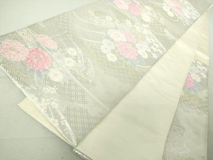 平和屋着物◎六通柄袋帯 唐織 文箱花文 金銀糸 逸品 DAAJ2606mz