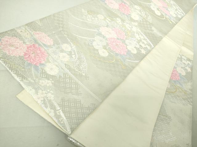 平和屋着物◎六通柄袋帯 唐織 文箱花文 金銀糸 逸品 DAAJ2606mz