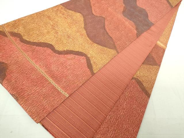 平和屋着物◎六通柄袋帯 重ね山文 金糸 逸品 DAAJ2633mz