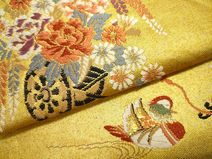 平和屋着物■六通柄袋帯 唐織 花車絵文 金糸 逸品 DAAJ3679jm