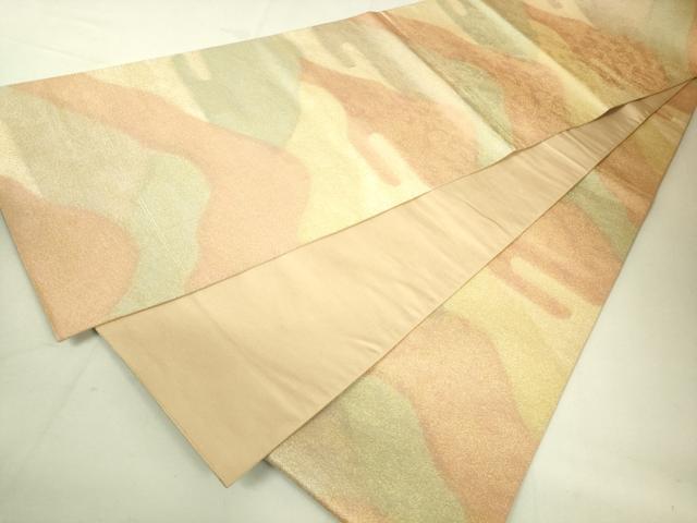 平和屋着物◎砂子綴れ 全通柄袋帯 重ね山文 金糸 逸品 DAAJ4154re