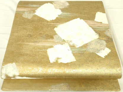 平和屋着物◎六通柄袋帯 破れ色紙文 金銀糸 引箔 正絹 逸品 DAAJ4374re