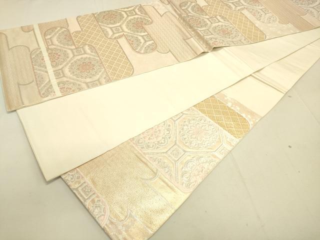 平和屋着物◎六通柄袋帯 唐織 霞取り蜀江花文 金銀糸 正絹 逸品 DAAJ4438re