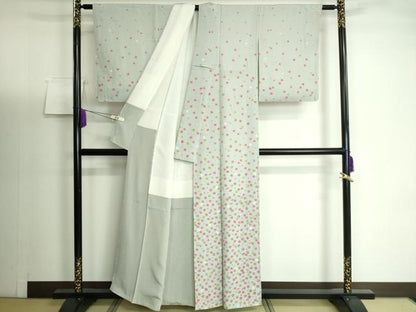 平和屋着物●付下げ 舞花文 正絹 逸品 DAAJ5464ic