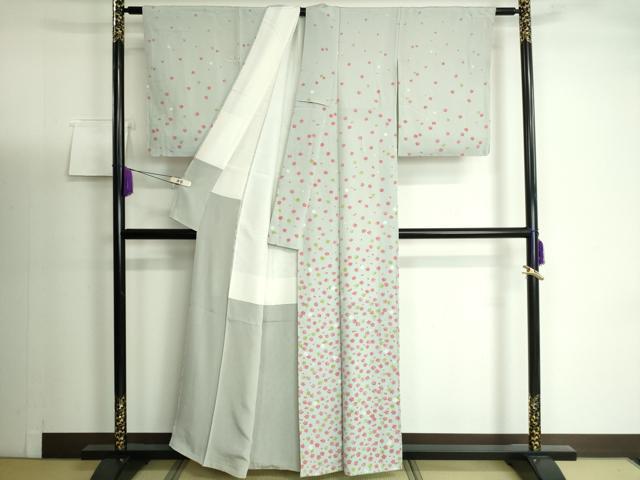 平和屋着物●付下げ 舞花文 正絹 逸品 DAAJ5464ic