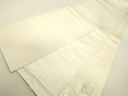 平和屋着物●太鼓柄袋帯 双鶴 金銀糸 正絹 逸品 DAAJ5871du