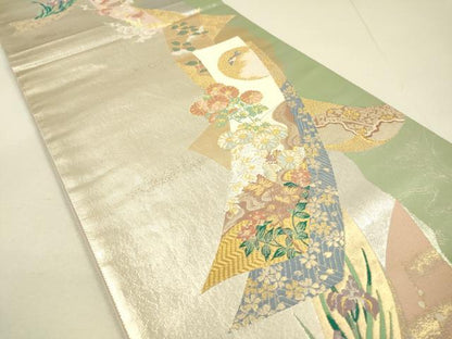 平和屋着物●六通柄袋帯 唐織 巧琳彩宴 引箔 正絹 逸品 DAAJ6451fe