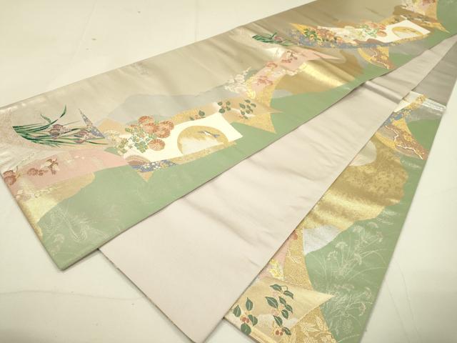 平和屋着物●六通柄袋帯 唐織 巧琳彩宴 引箔 正絹 逸品 DAAJ6451fe