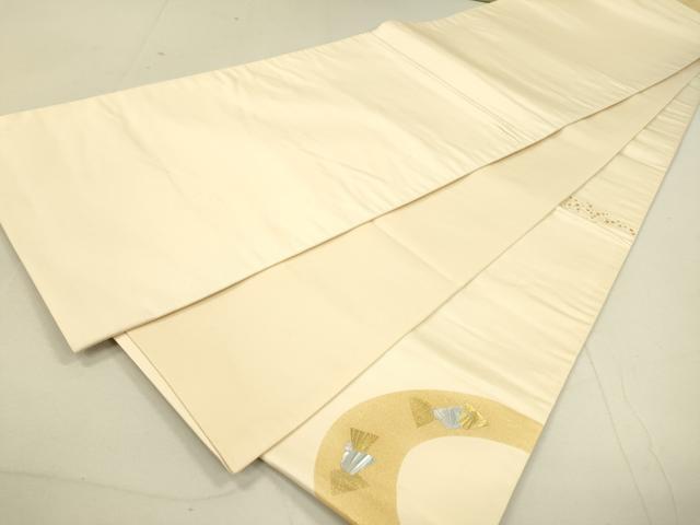 平和屋着物●太鼓柄袋帯 流水箔散らし文 金銀彩 正絹 逸品 DAAJ6673fe
