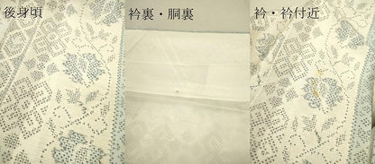 平和屋着物●結城紬 100亀甲 変わり間道 正絹 逸品 DAAJ6989fe