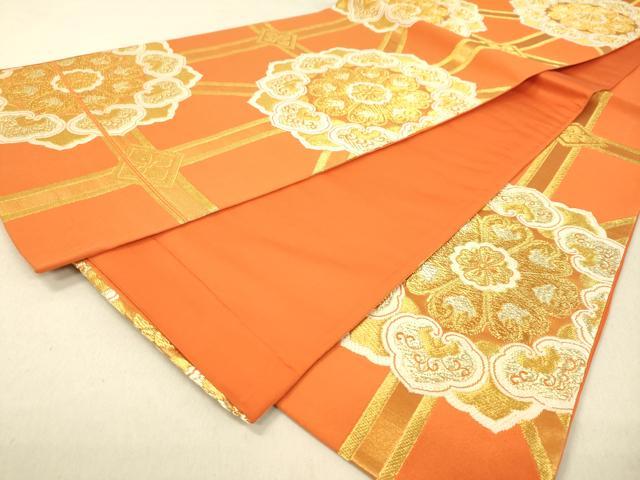 平和屋着物◎六通柄袋帯 正倉院花文 金糸 正絹 逸品 DAAJ7663fc