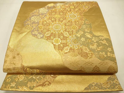 平和屋着物◎六通柄袋帯 北倉錦 道長取有匠紋 金銀糸 引箔 正絹 逸品 DAAJ7728fc