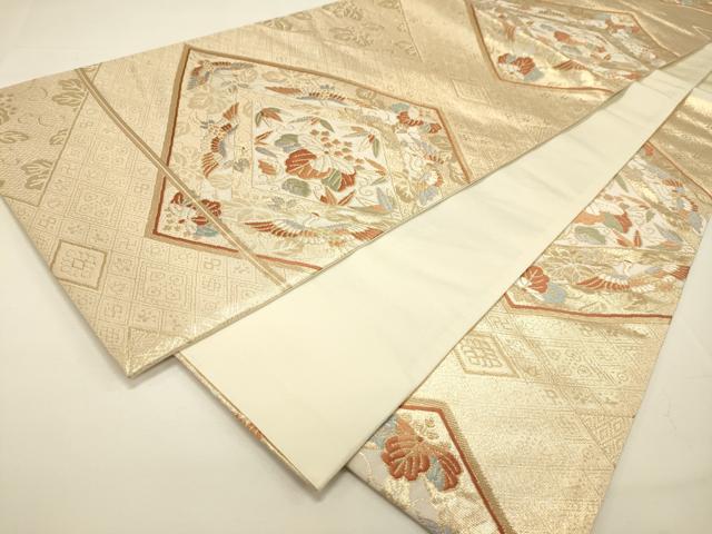 平和屋着物◎六通柄袋帯 唐織 華がさね 錦匠 金糸 正絹 逸品 DAAJ7735fc