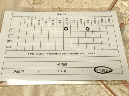 平和屋着物◎六通柄袋帯 唐織 華がさね 錦匠 金糸 正絹 逸品 DAAJ7735fc