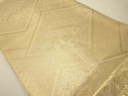 平和屋着物◎佐賀錦 両面 六通柄袋帯 地紙重ね吉祥文 金糸 正絹 逸品 DAAJ7738fc