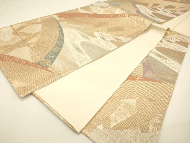 平和屋着物◎六通柄袋帯 籬花鳥文 金銀糸 正絹 逸品 DAAJ7744fc