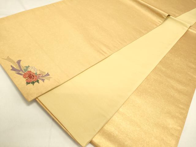 平和屋着物◎六通柄袋帯 ワンポイント 霞文 金糸 正絹 逸品 DAAJ7927fc