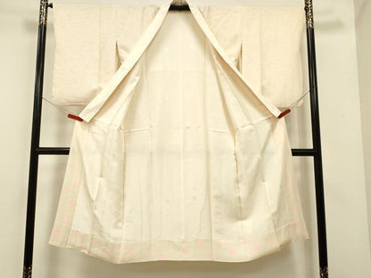 平和屋着物■長襦袢 袷 草花文 正絹 逸品 DAAJ8143cm