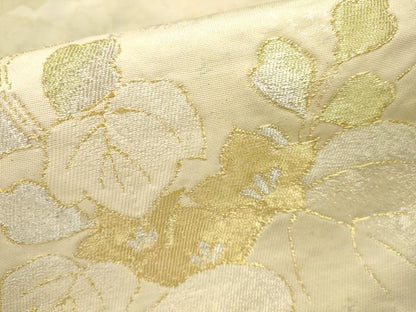 平和屋着物●六通柄袋帯 蔦の葉花文 金銀糸 正絹 逸品 DAAJ8574jm