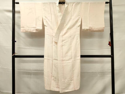 平和屋着物■長襦袢 無双仕立て 笹の葉地紋 洗柿色 正絹 逸品 DAAJ8596jm