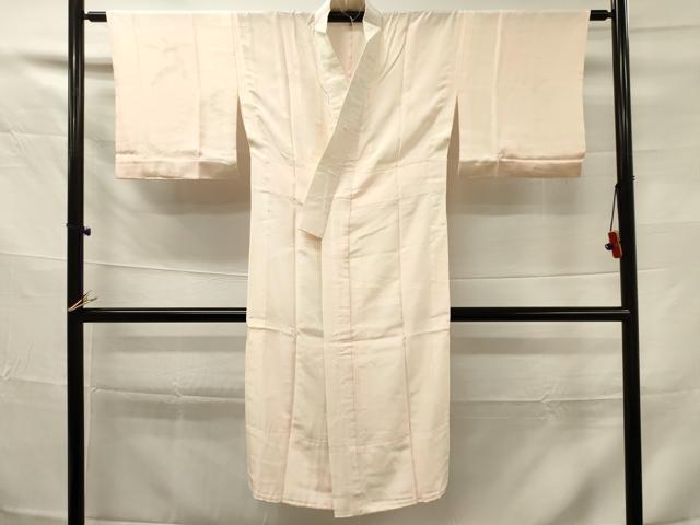 平和屋着物■長襦袢 無双仕立て 笹の葉地紋 洗柿色 正絹 逸品 DAAJ8596jm
