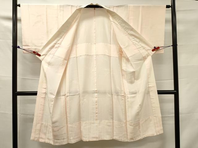 平和屋着物■長襦袢 無双仕立て 笹の葉地紋 洗柿色 正絹 逸品 DAAJ8596jm