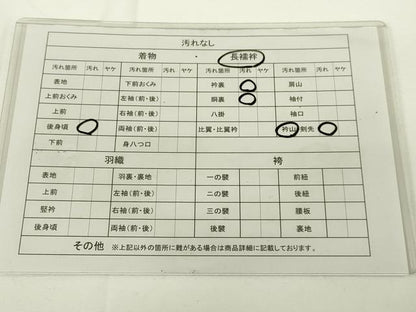 平和屋着物■長襦袢 袷 舞蝶地紋 薄卵色 正絹 逸品 DAAJ8848jm