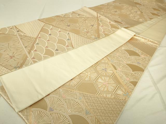 平和屋着物◎六通柄袋帯 光悦錦 金糸 正絹 逸品 DAAK2095zy